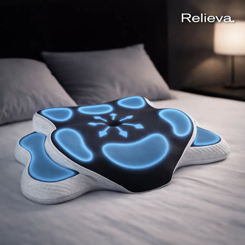 Relieva’s cervical pillow By Relieva Malta. For people waking up in pain!