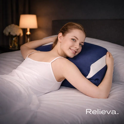 Relieva’s cervical pillow By Relieva Malta. For people waking up in pain!